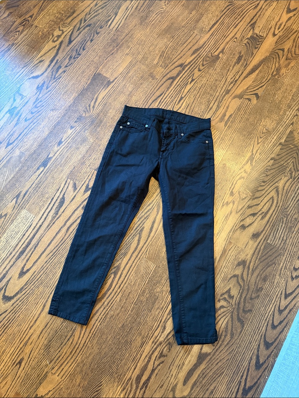 7 For All Mankind Men's Black Slim Jeans